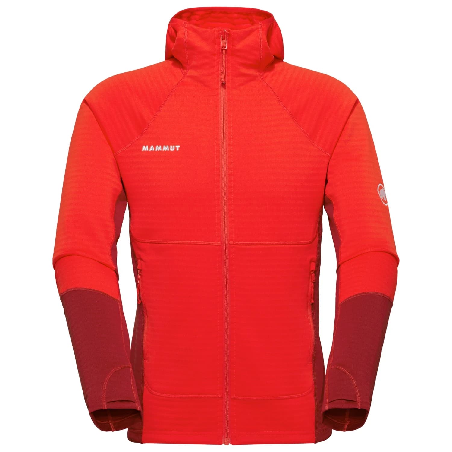 Мъжко поларено яке Mammut Taiss ML Hooded Jacket Fleece jacket - Mammut Red / Dark Mammut Red