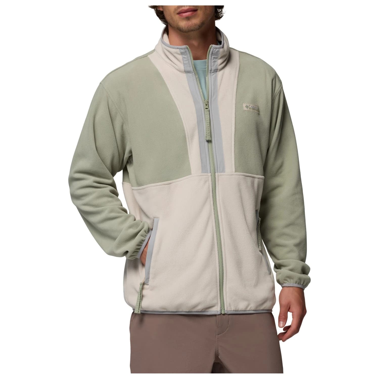 Мъжки поларен пуловер Columbia Backbowl II Lightweight Full Zip Fleece Fleece jumper - Safari / Dark Stone