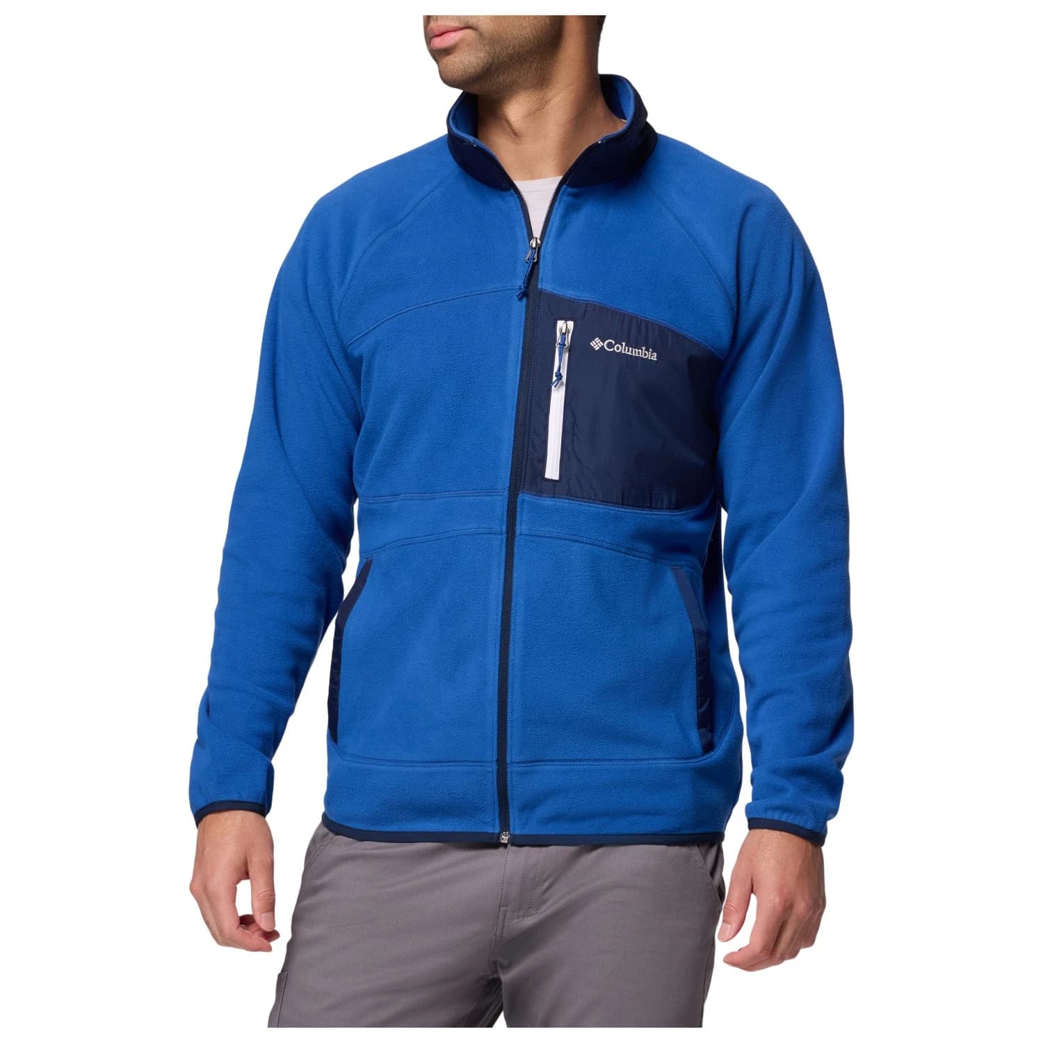 Мъжко поларено яке Columbia Fast Trek Overlay Full Zip Fleece jacket - Mtn Blue / Coll Navy