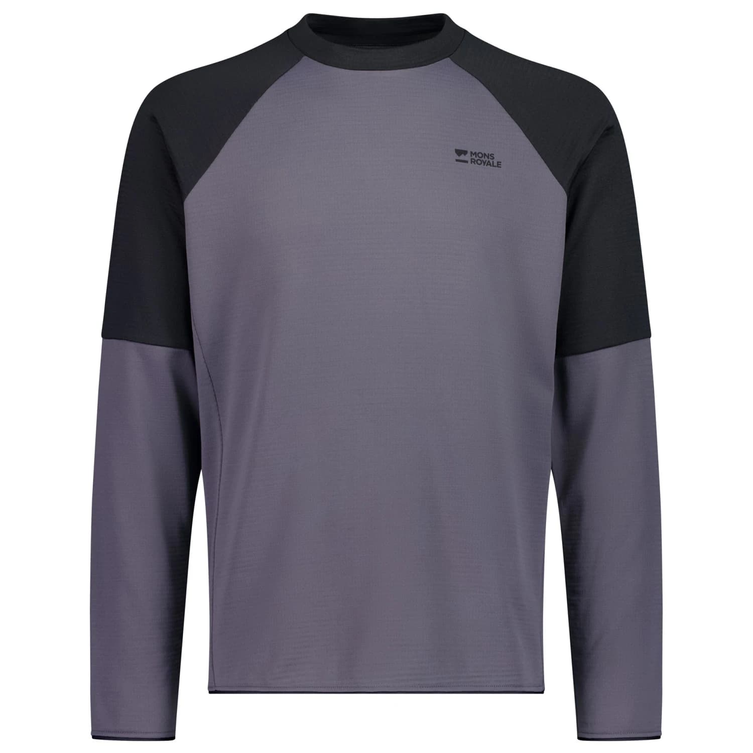 Вълнен пуловер Mons Royale Quad Merino Fleece Pullover Merino jumper - Volcano / Black