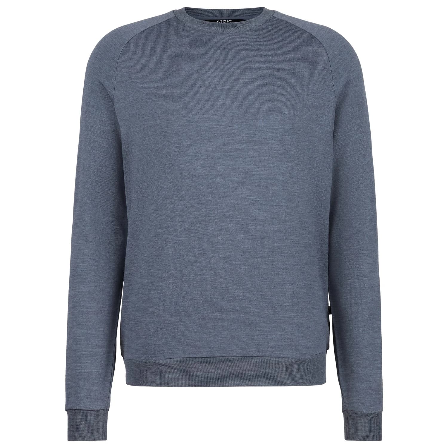 Мъжки вълнен пуловер Stoic MerinoTerry250 BaraSt. Pullover Merino jumper - Ocean Blue Melange