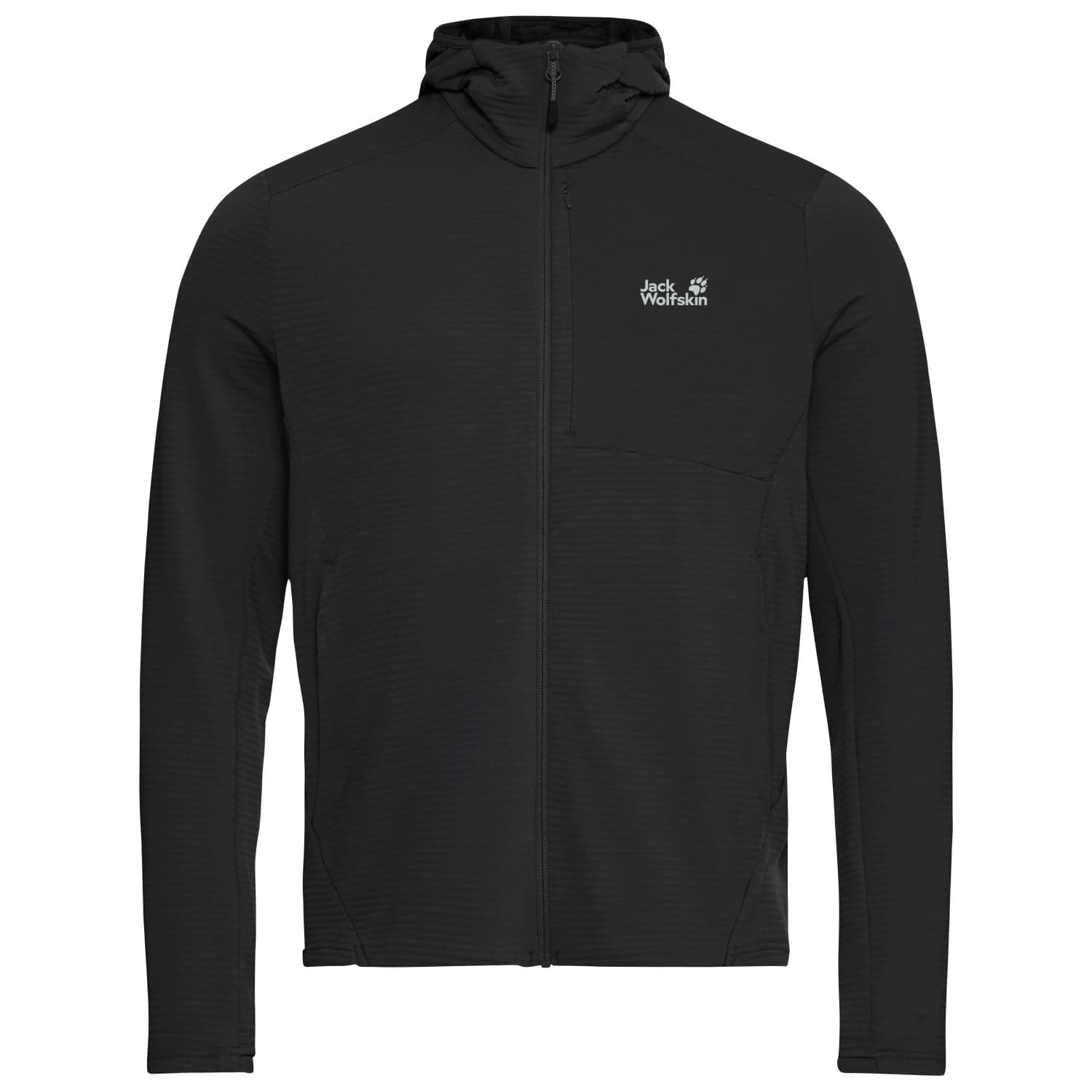 Мъжко поларено яке Jack Wolfskin Litestride Hooded Fullzip Fleece jacket - Black