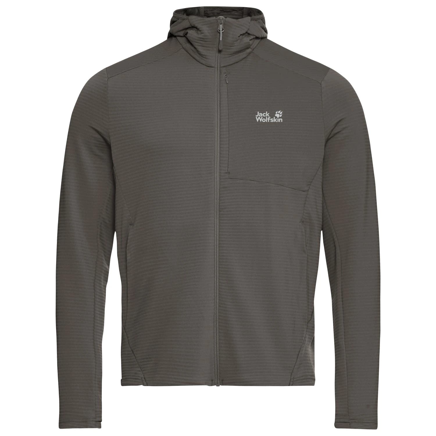 Мъжко поларено яке Jack Wolfskin Litestride Hooded Fullzip Fleece jacket - Flint
