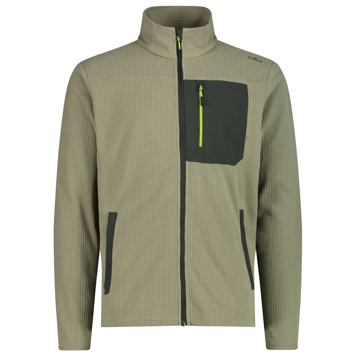 Мъжко поларено яке Cmp Jacquard Knit Jacket Fleece jacket - Sage