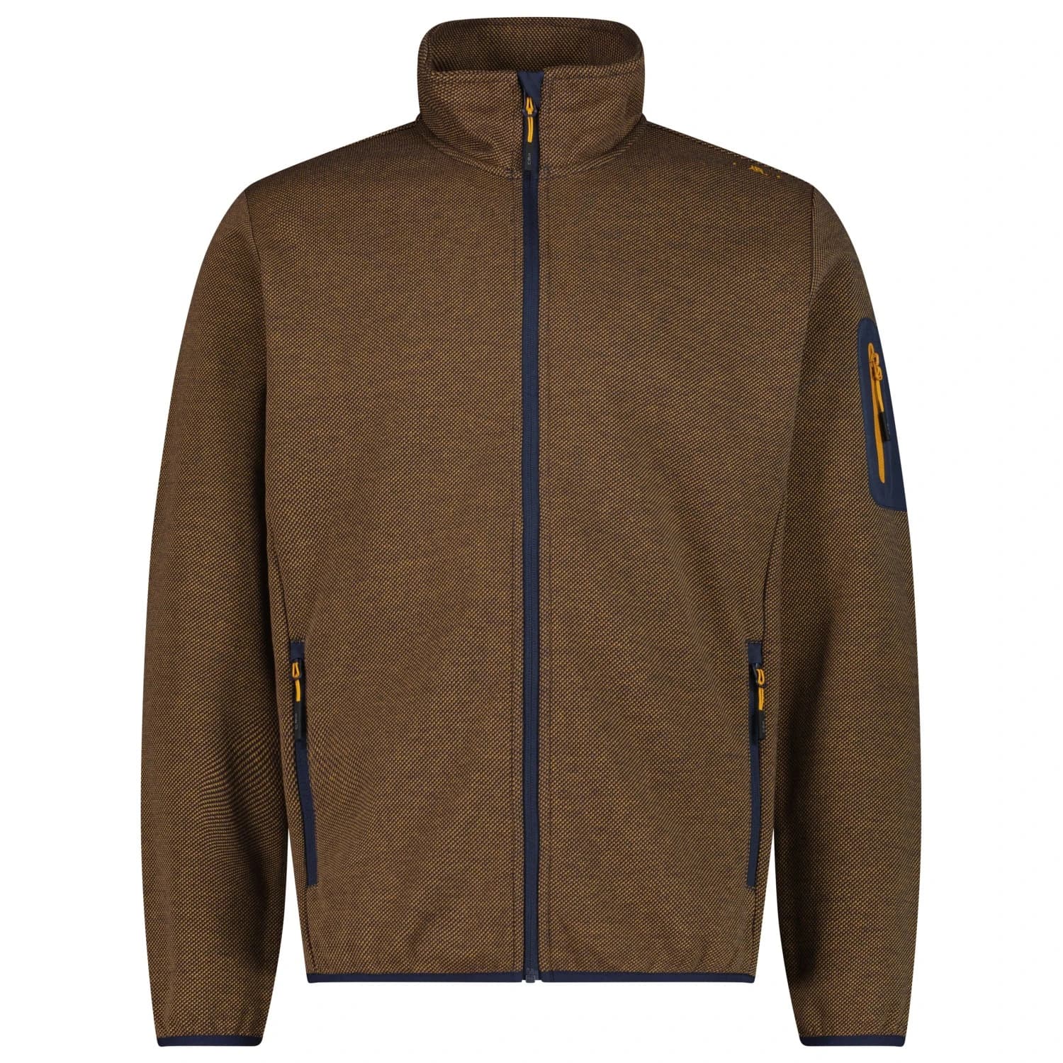 Мъжко поларено яке CMP Jacquard Knitted Jacket Fleece jacket - B.Blue / Curcuma
