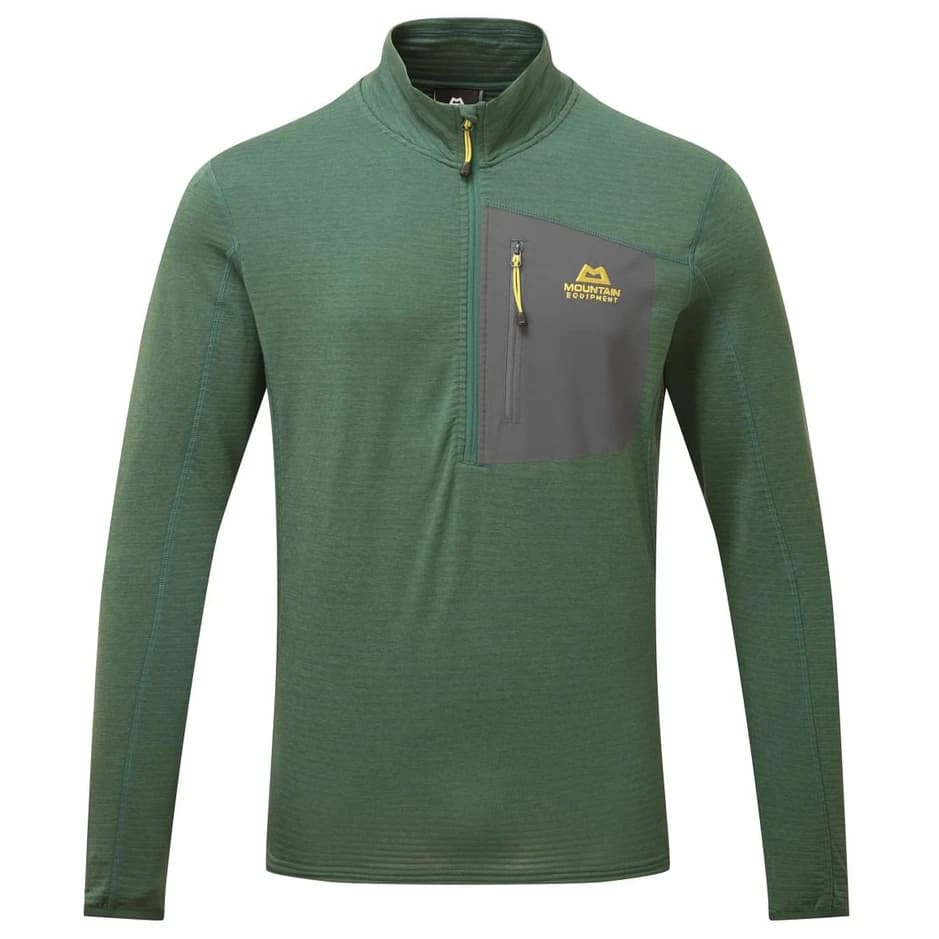 Мъжки поларен пуловер Mountain Equipment Lumiko Zip-T Fleece jumper - Fern / Ombre
