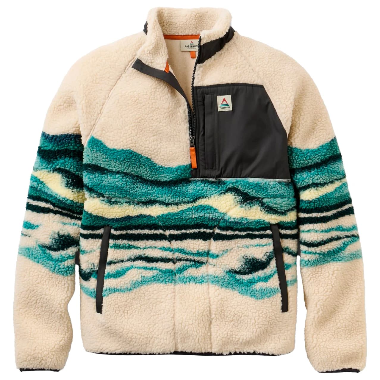 Мъжки поларен пуловер Passenger Offroad Recycled Sherpa 1/2 Zip Fleece 2.0 Fleece jumper - Reflection Birch