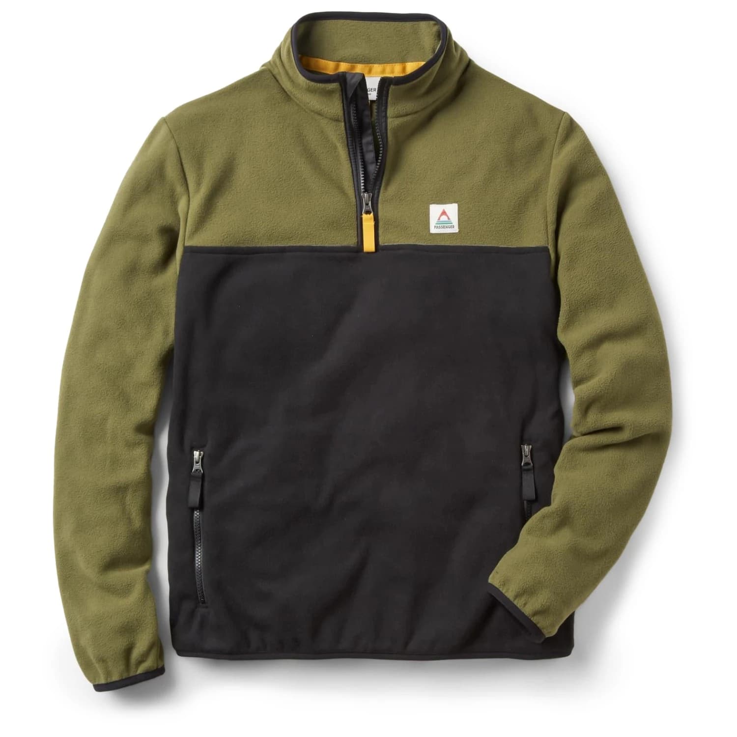 Мъжки поларен пуловер Passenger Set Off Recycled Polar 1/4 Zip Fleece 2.0 Fleece jumper - Khaki