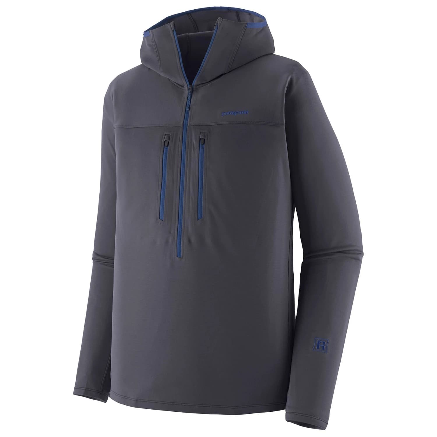 Мъжки поларен пуловер Patagonia R1 Ultralight Hoody Fleece jumper - Smolder Blue