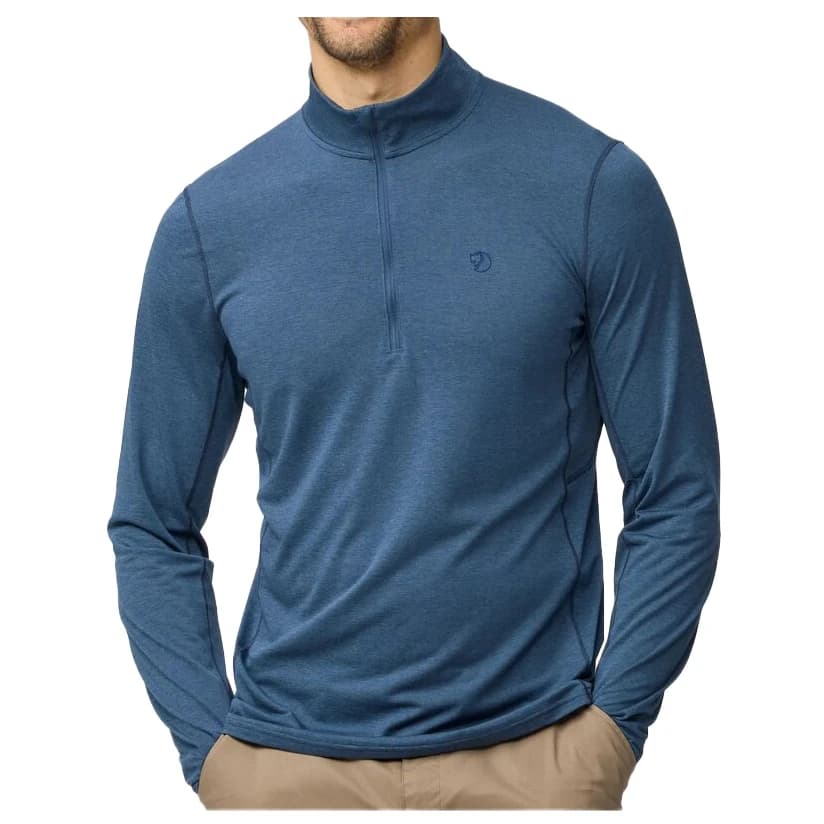 Мъжки поларен пуловер Fjällräven Abisko Day Hike Half Zip Fleece jumper - Indigo Blue