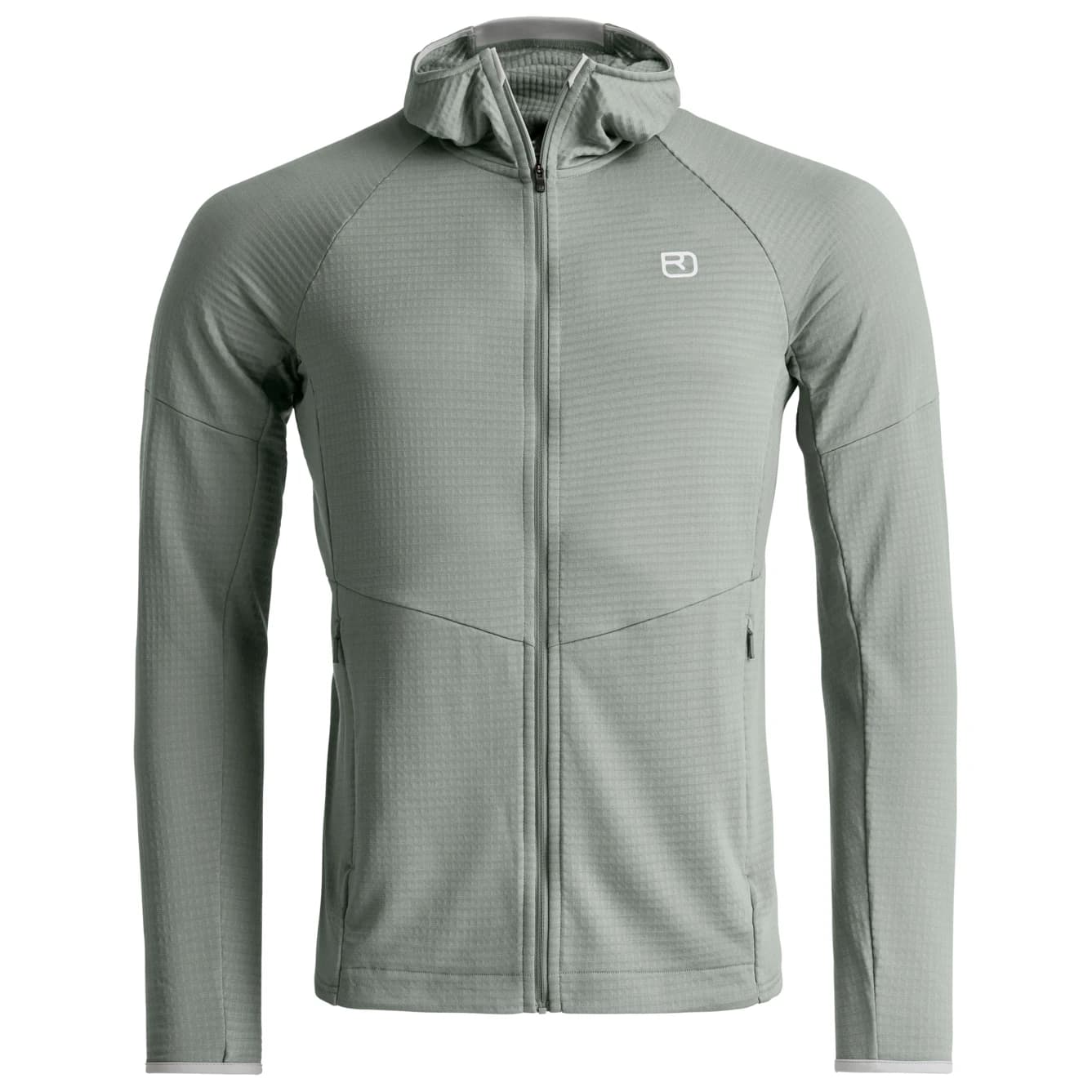 Мъжко вълнено яке Ortovox Fleece Light Grid Hoody Fleece jacket - Green Sage