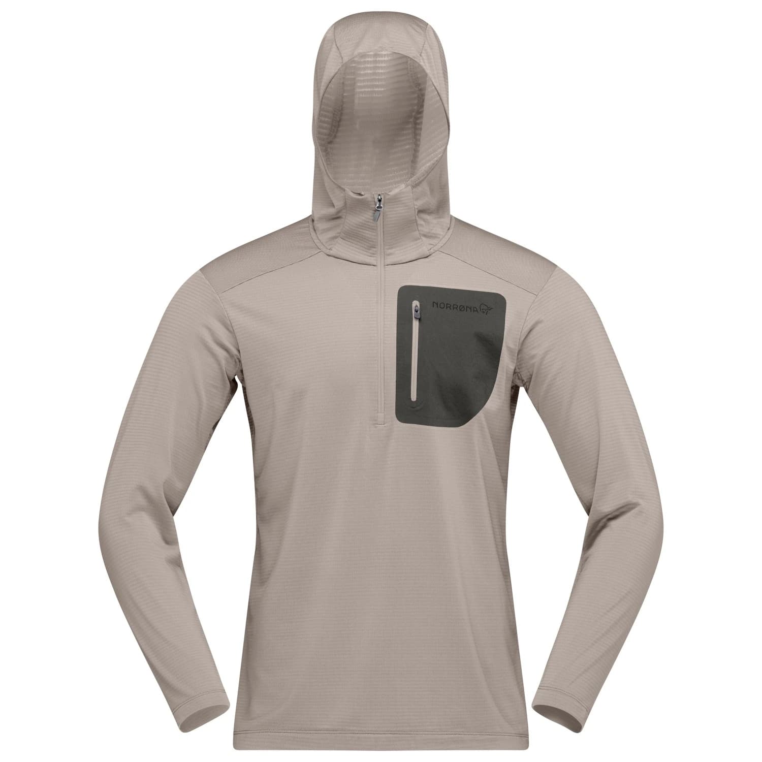 Мъжки поларен пуловер Norrøna Falketind Warm1 Hood Fleece jumper - Winter Twig / Beluga