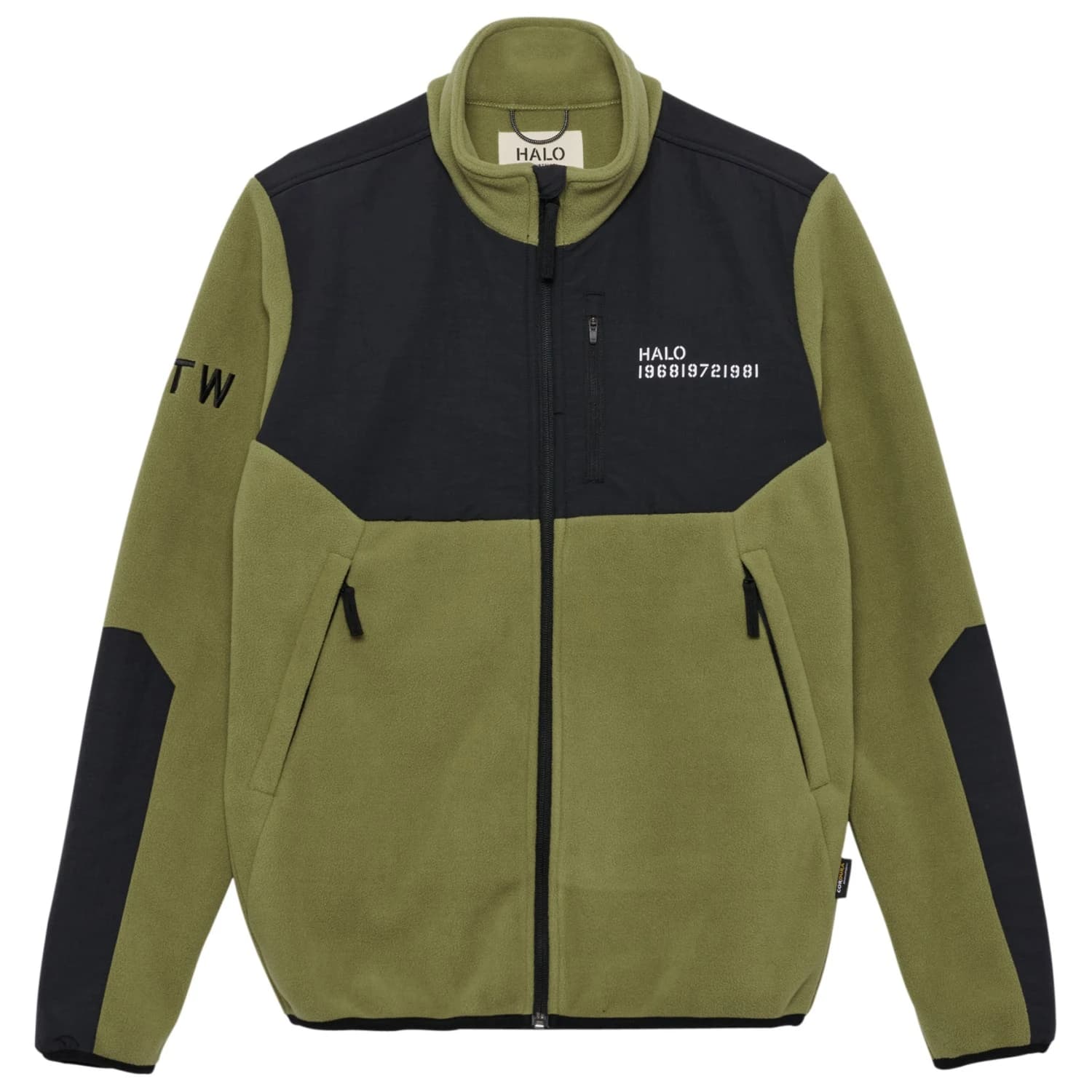 Поларено яке Halo Halo Blocked Zip Fleece jacket - Olive Drab