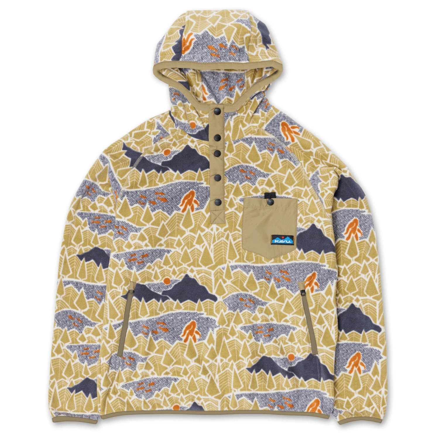 Поларен пуловер KAVU Teannaway Hoodie Fleece jumper - Sasquatch Sighting