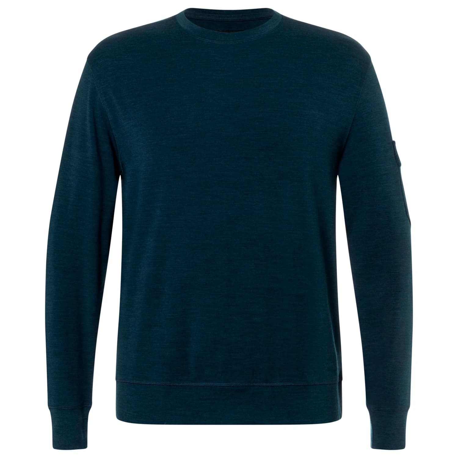 Вълнен пуловер super.natural Alpine Brush Crewneck Merino longsleeve - Blueberry