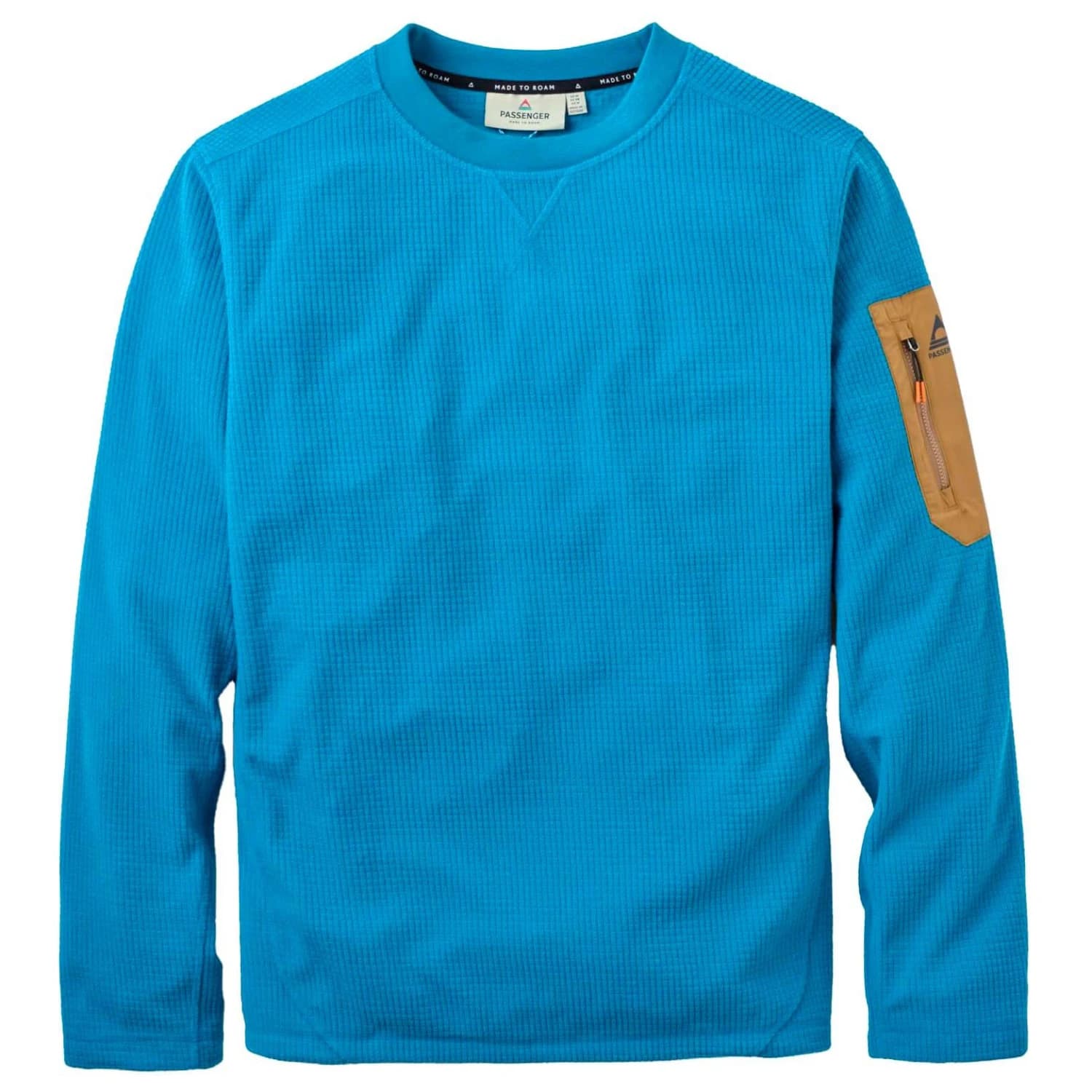Мъжки поларен пуловер Passenger Forestscape Recycled Fleece Crew Fleece jumper - Blue Steel