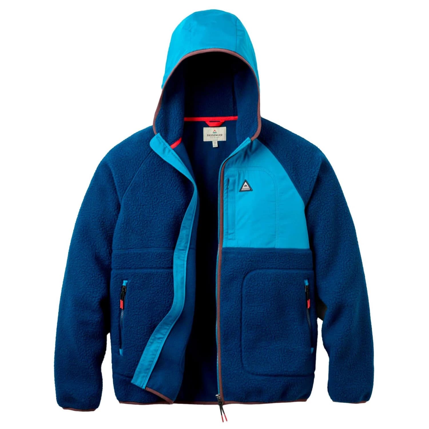 Поларено яке Passenger Offgrid Recycled Full Zip Hooded Sherpa Fleece Fleece jacket - Rich Navy