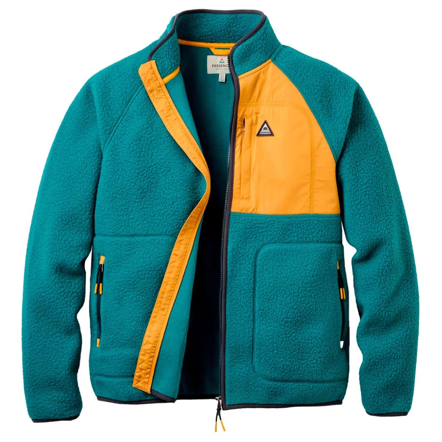 Поларено яке Passenger Offgrid Recycled Full Zip Sherpa Fleece Fleece jacket - Deep Ocean