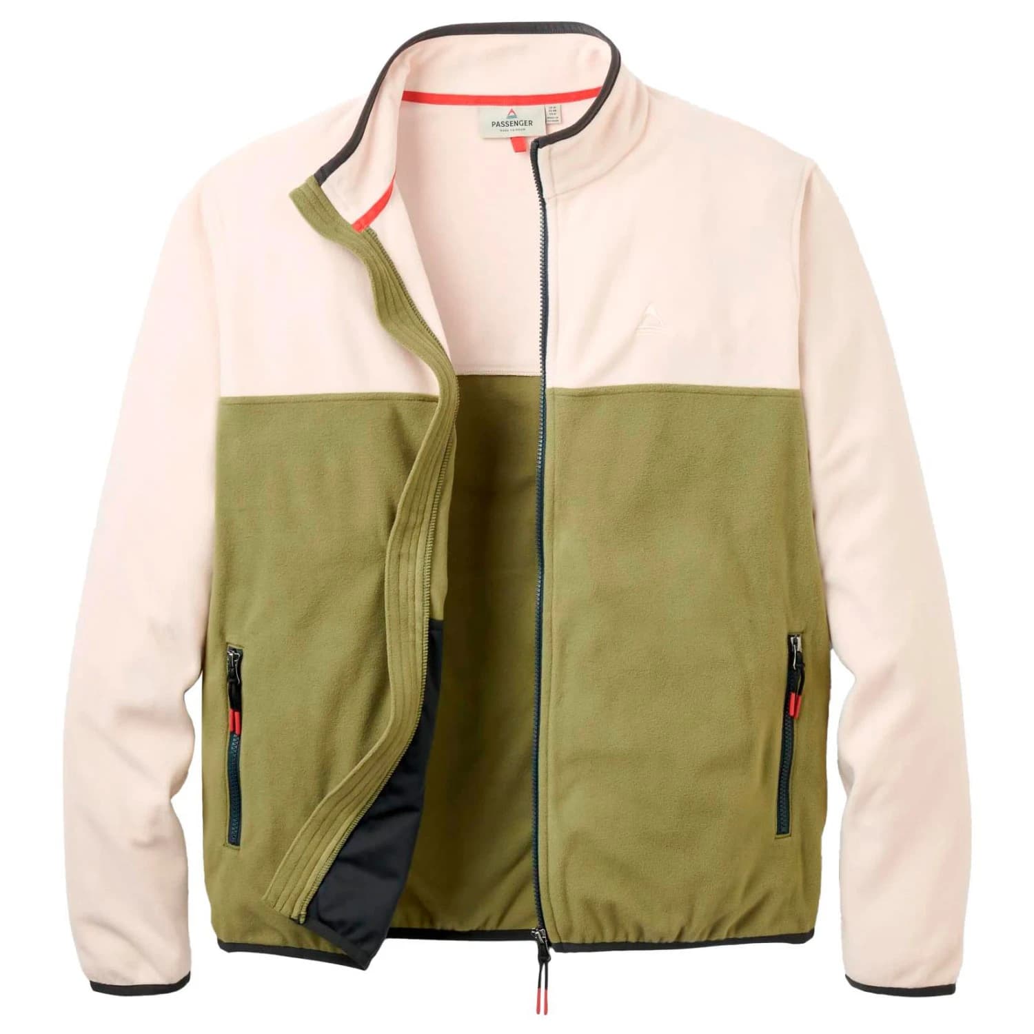 Мъжко поларено яке Passenger Set Off Recycled Full Zip Polar Fleece Fleece jacket - Oatmeal / Khaki