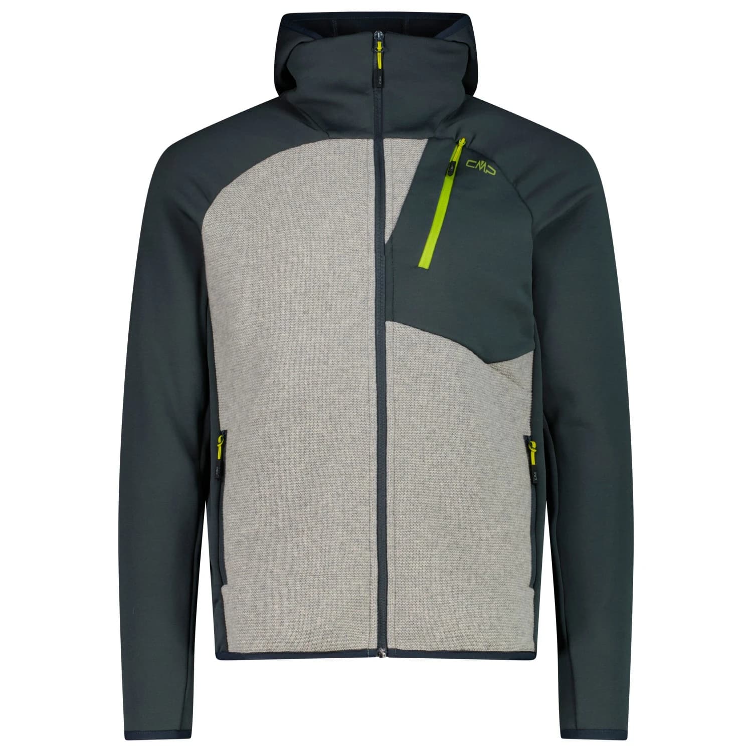 Поларено яке CMP Jacket Fix Hood 36M1877 Wool jacket - Grey Melange / Jungle