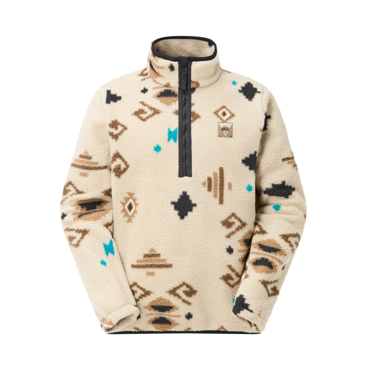 Мъжки поларен пуловер Picture Kimag Printed 1/4 Fleece Fleece jumper - Emeral Print