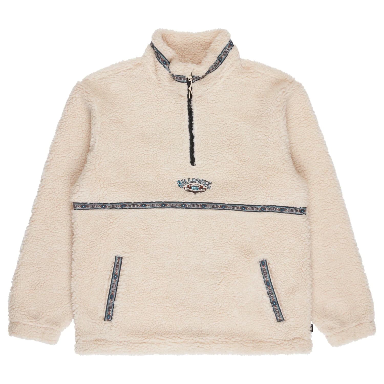 Мъжки поларен пуловер Billabong Tombstone Half Zip Fleece jumper - Oatmeal