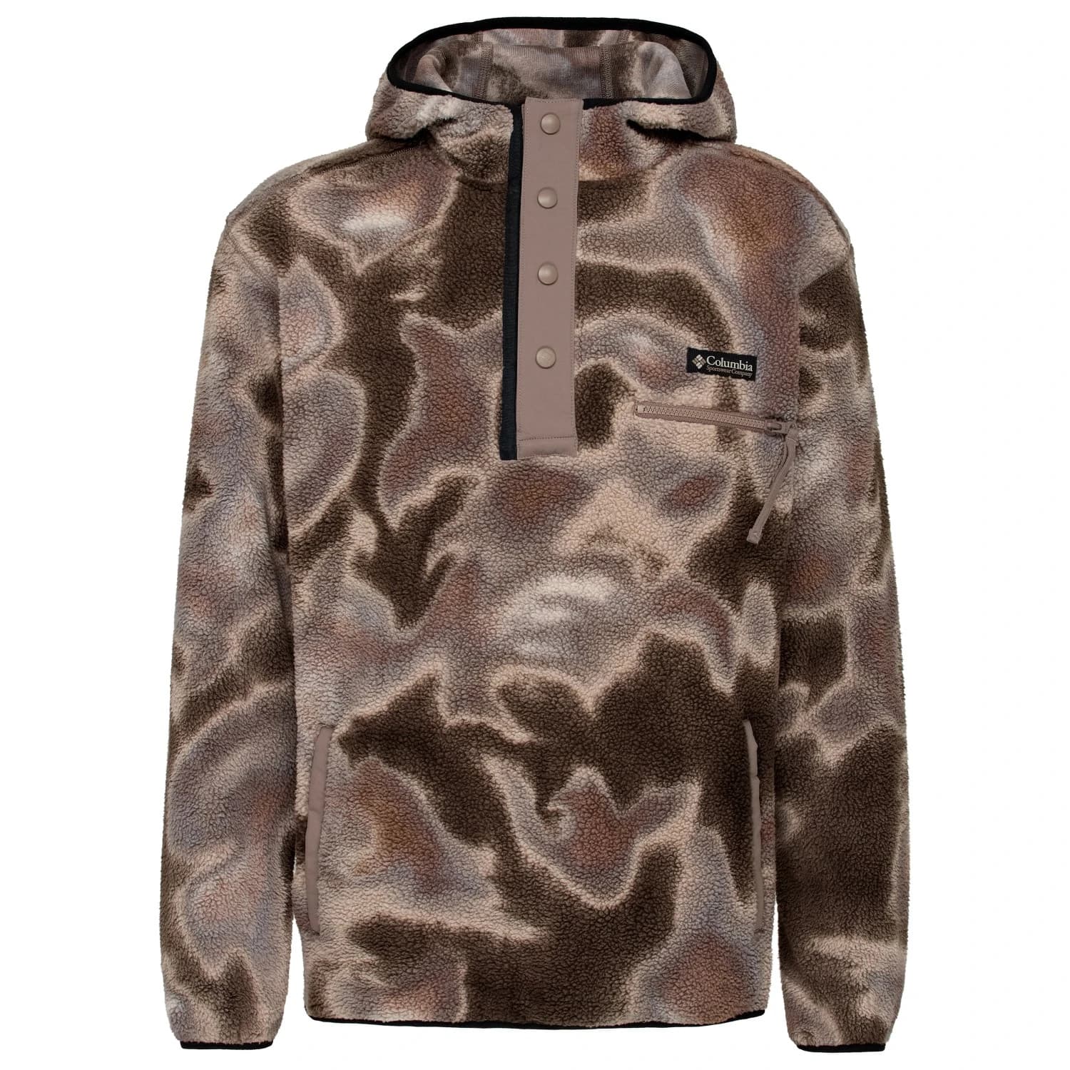 Поларен пуловер Columbia Helvetia II Printed Hoodie Fleece jumper - Iron Dyeflow
