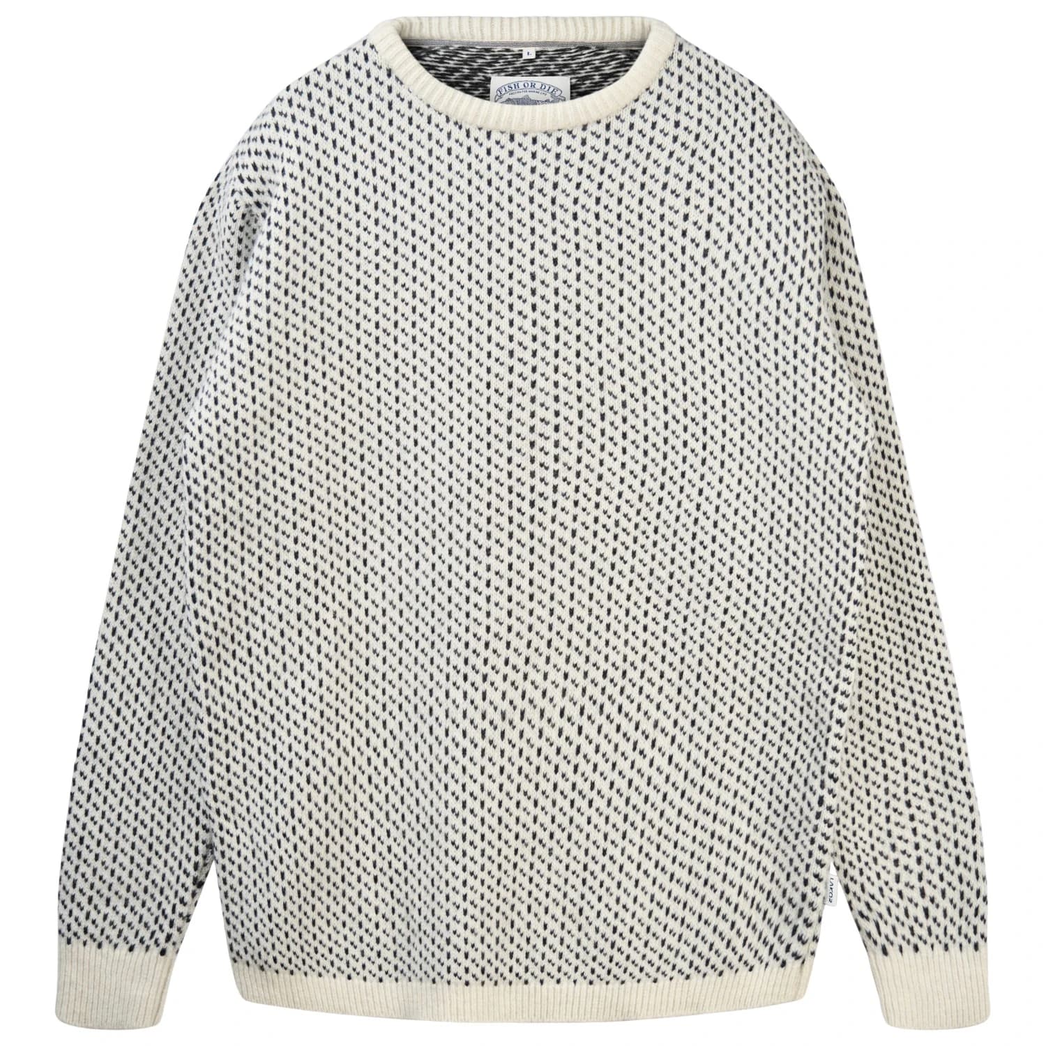 Мъжки вълнен пуловер LAKOR Jysk Knit Jumper - Off White