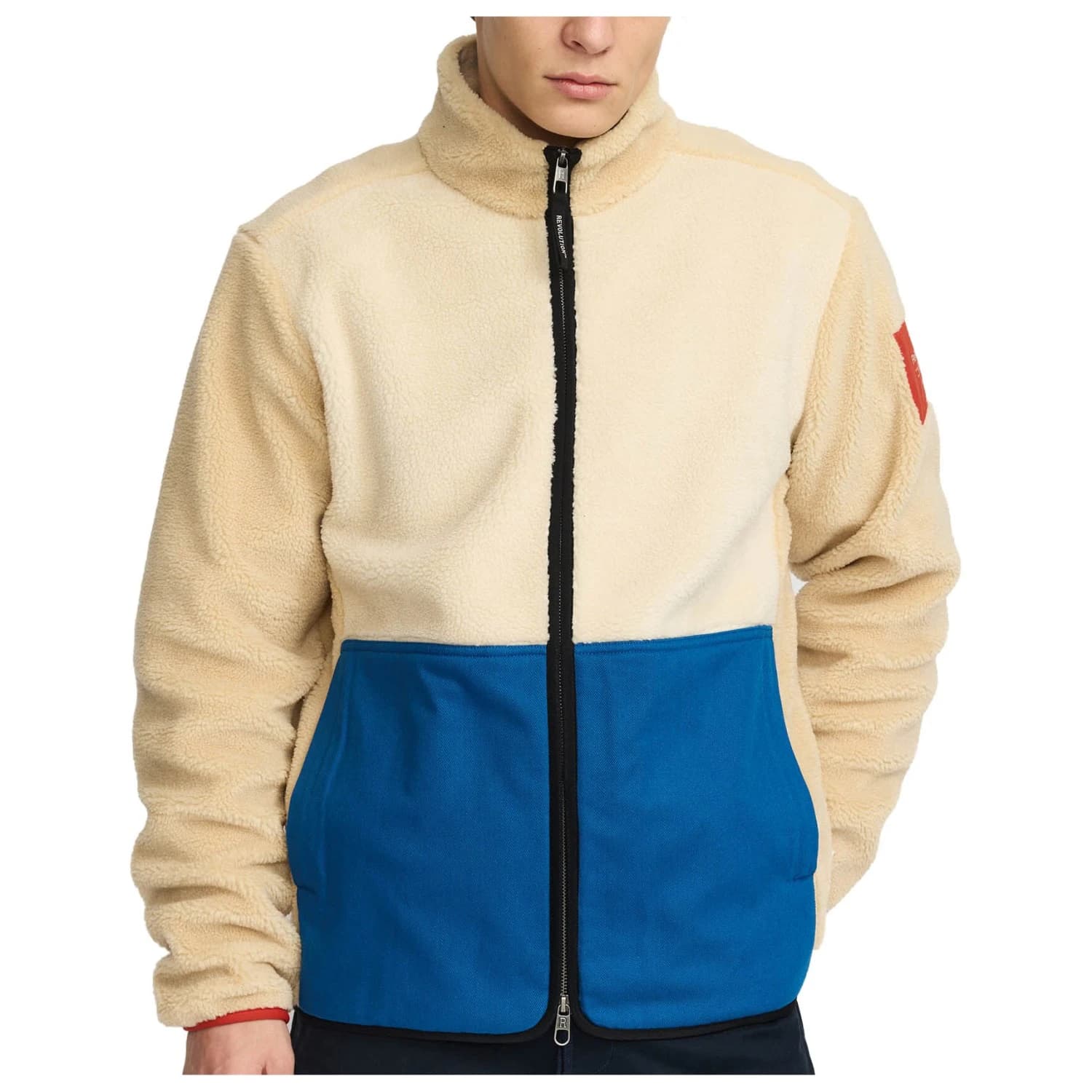 Поларено яке Revolution Blocked Teddy Jacket Fleece jacket - Offwhite