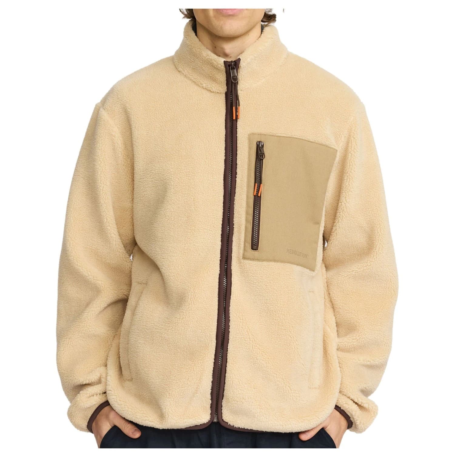 Поларено яке Revolution Pocket Teddy Jacket Fleece jacket - Offwhite