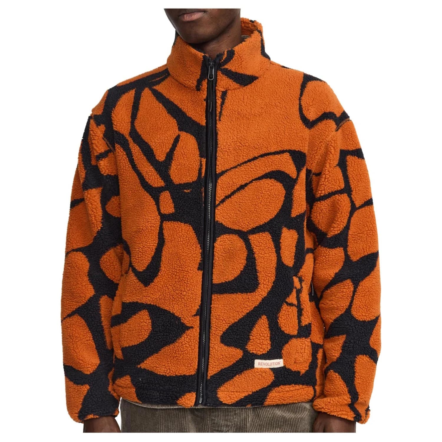 Поларено яке Revolution Printed Teddy Jacket 7025 Fleece jacket - Orange