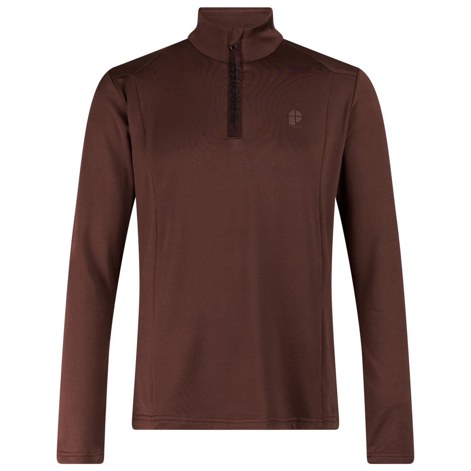 Мъжки поларен пуловер Protest PRTRewill 1/4 Zip Active Top Longsleeve - Pecanred