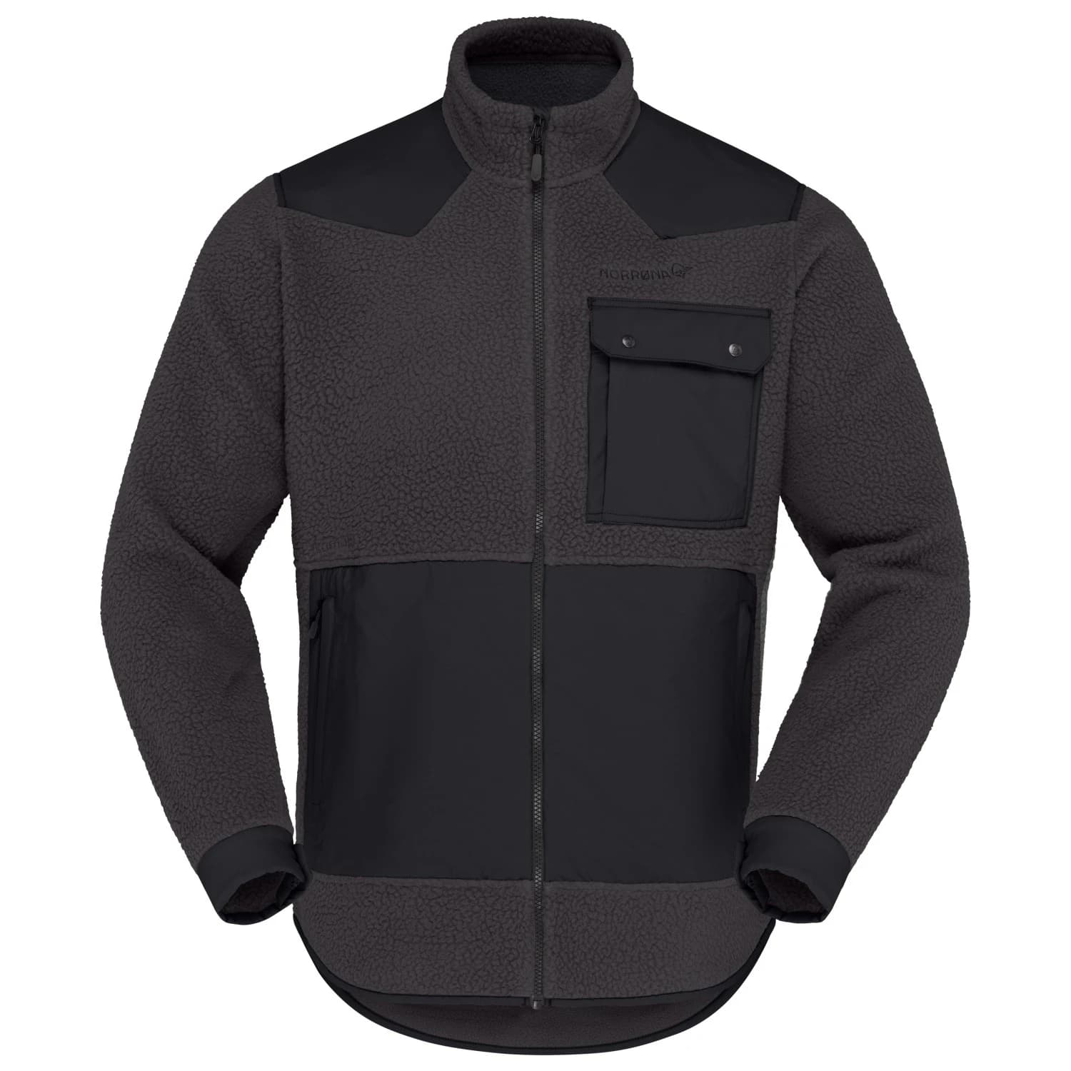 Поларен пуловер Norrøna Tamok Warm3 Jacket Fleece jacket - Phantom / Caviar Black
