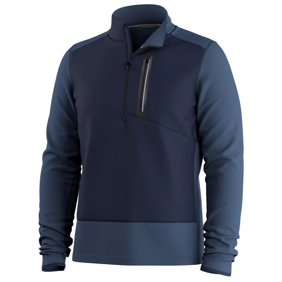 Мъжки вълнен пуловер Smartwool Active Fleece Wind 1/2 Zip Fleece jumper - Deep Navy