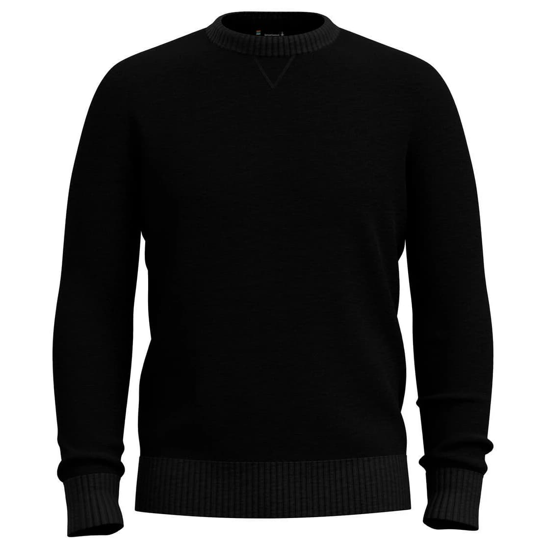 Мъжки вълнен пуловер Smartwool Sparwood Crew Sweater Jumper - Black