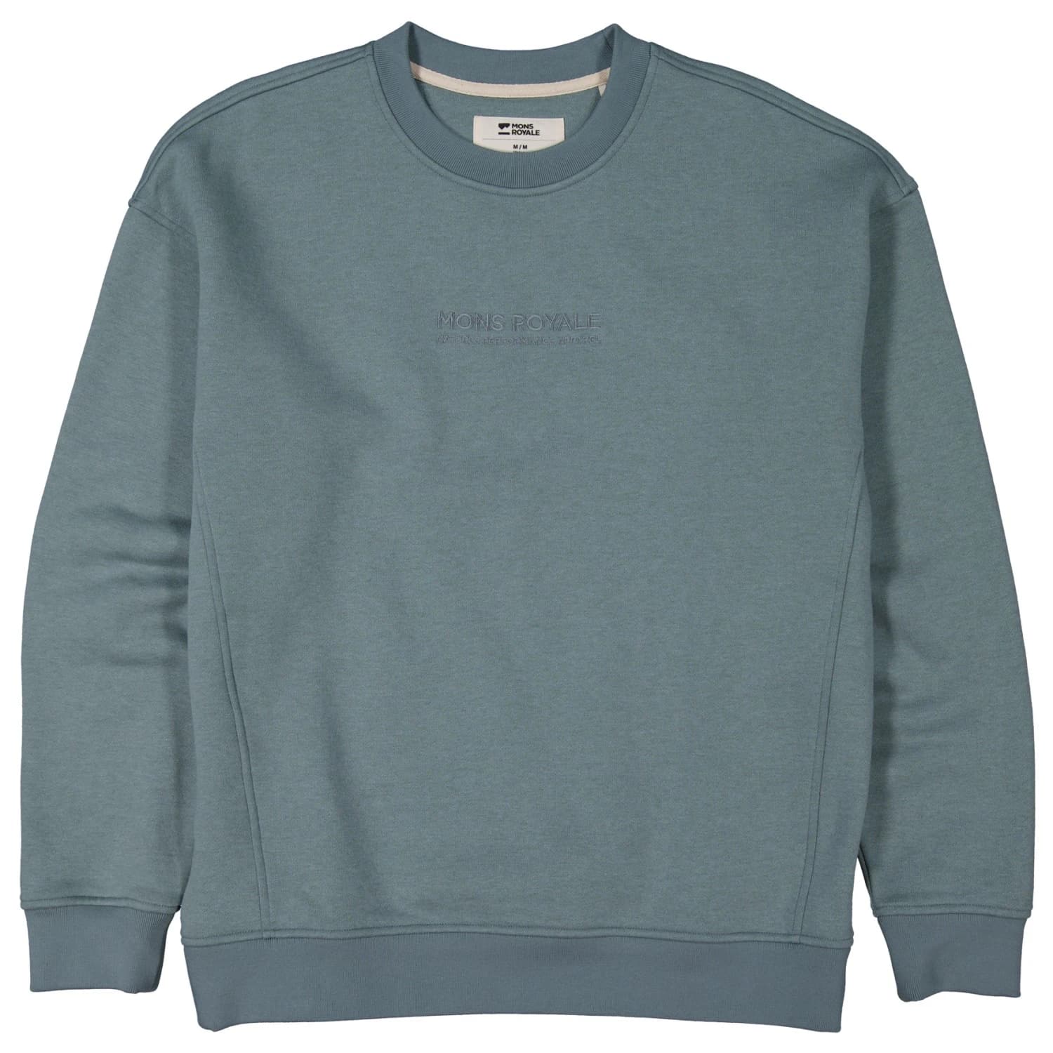 Вълнен пуловер Mons Royale Verdant Merino Organic Cotton Crew Jumper - Storm Blue