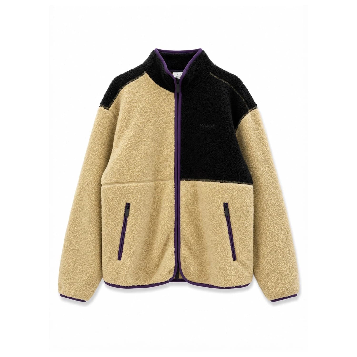 Поларено яке Mazine Color Block Sherpa Jacket Fleece jacket - Tan / Black