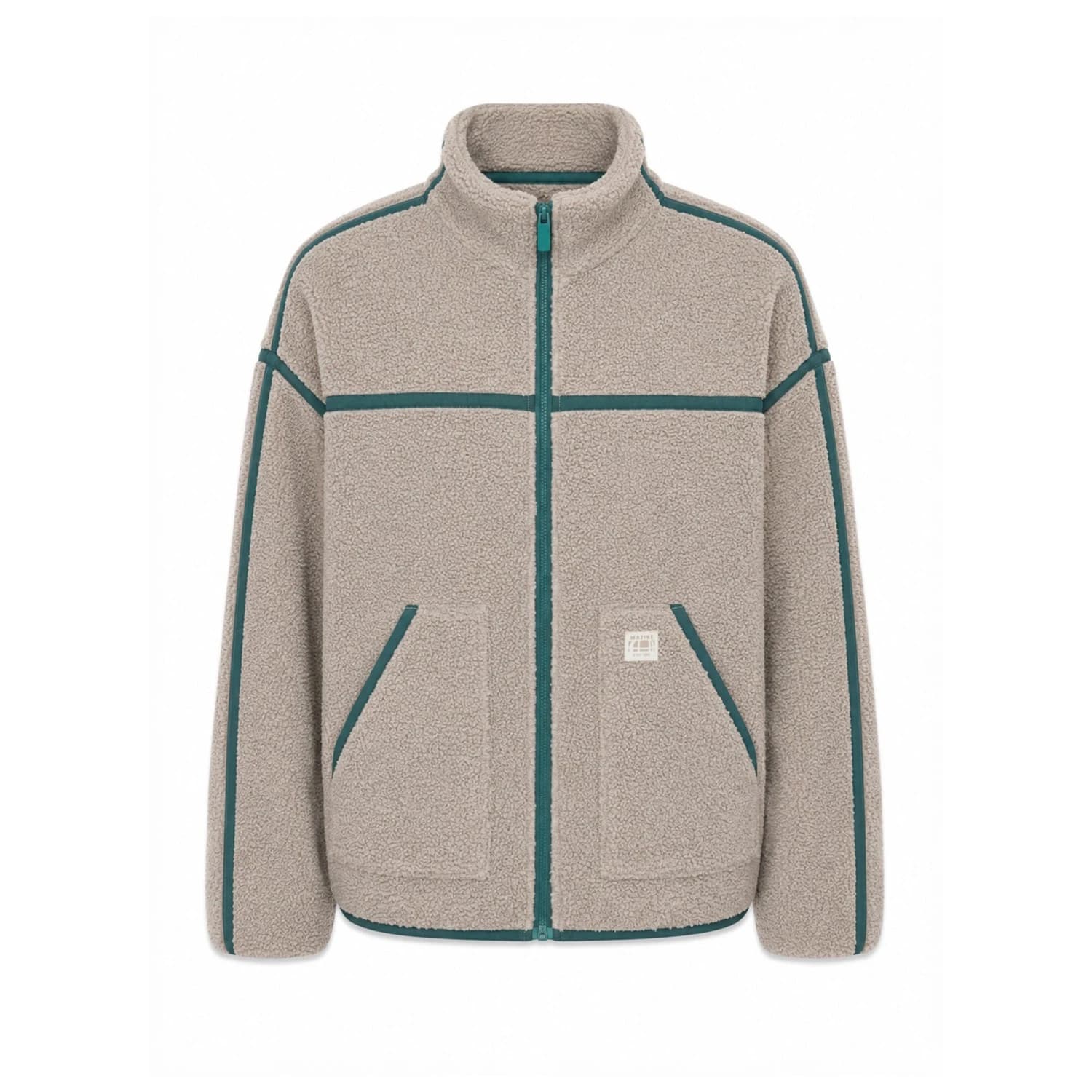 Поларено яке Mazine Contrast Tape Sherpa Jacket Fleece jacket - Eucalyptus
