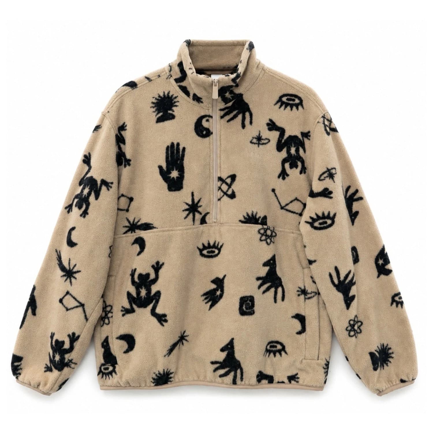 Поларено яке Mazine Printed Fleece Half-Zip Fleece jacket - Light Taupe / Mystical
