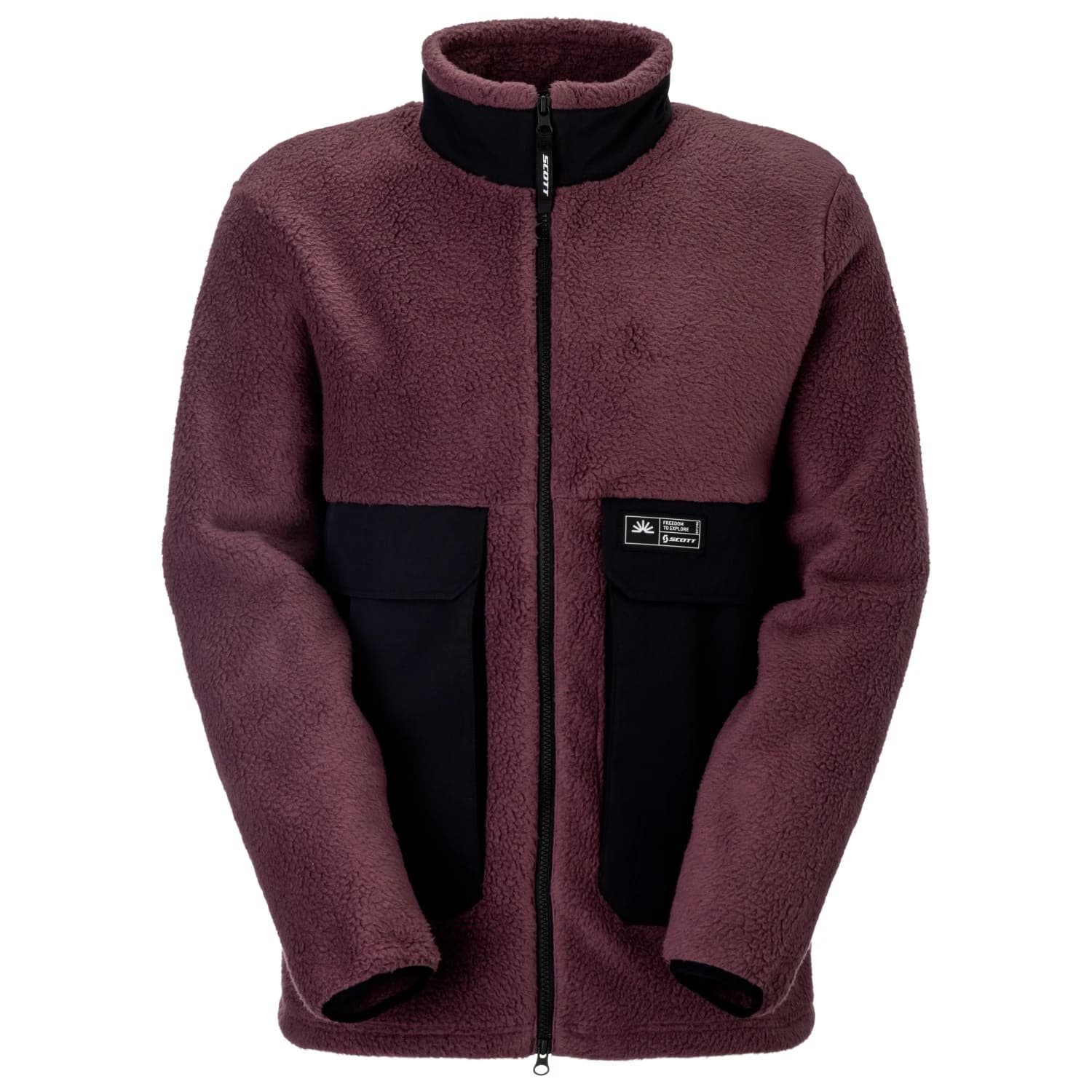 Мъжко поларено яке Scott Jacket Escape Heritage Pile Fleece jacket - Cocoa Red / Black