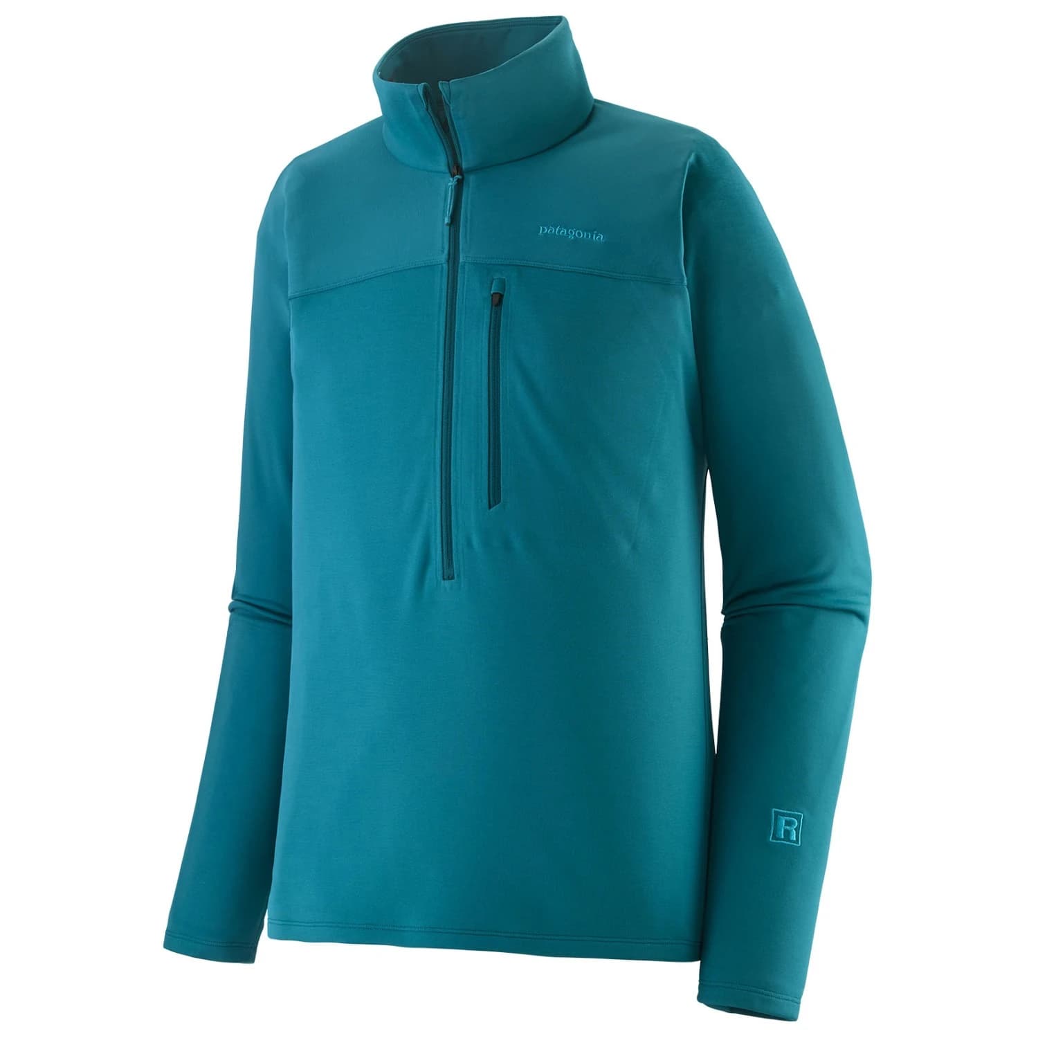 Мъжки поларен пуловер Patagonia R1 Ultralight 1/2-Zip Fleece jumper - Glacial Blue