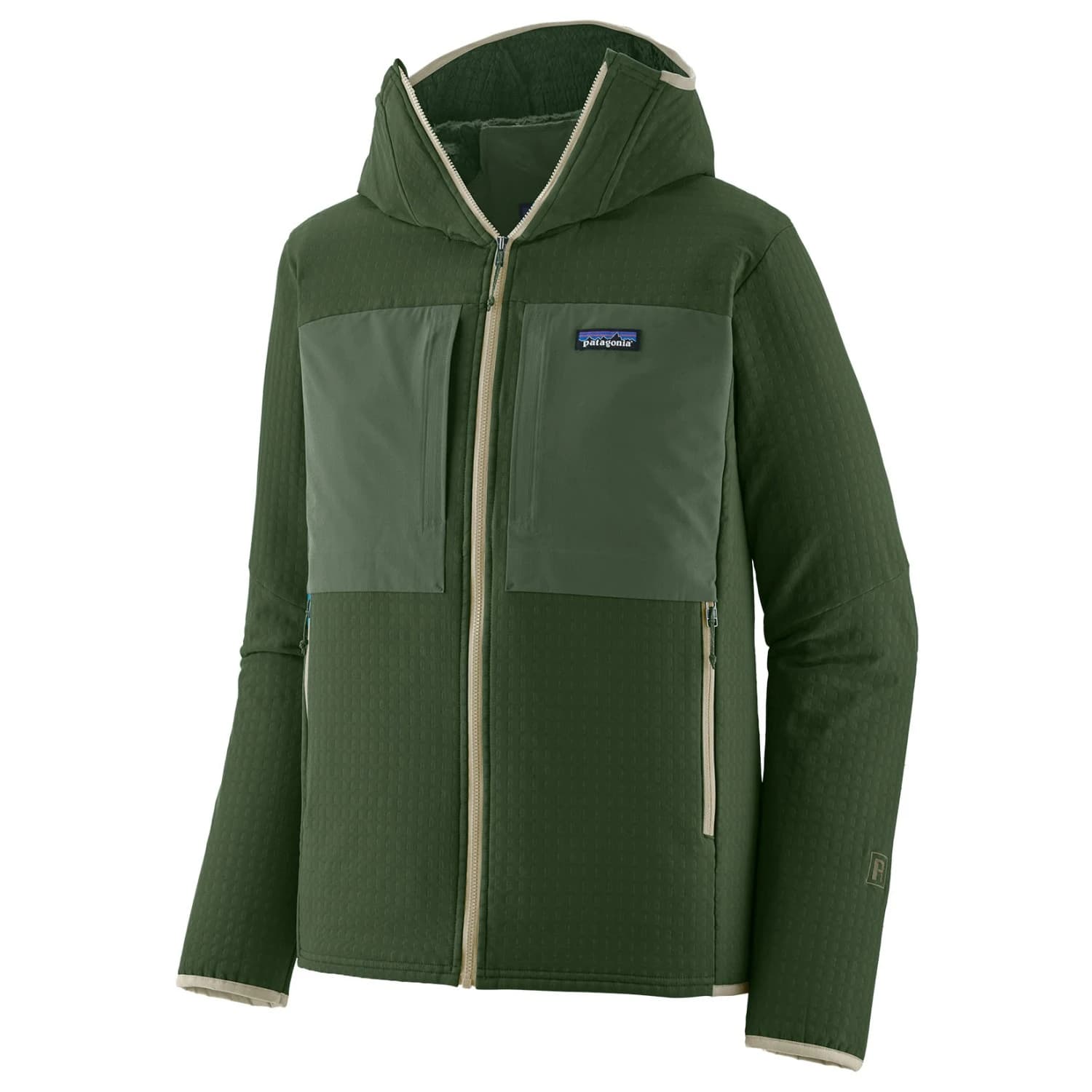 Мъжко поларено яке Patagonia R2 Techface Hoody Fleece jacket - Treeline Green