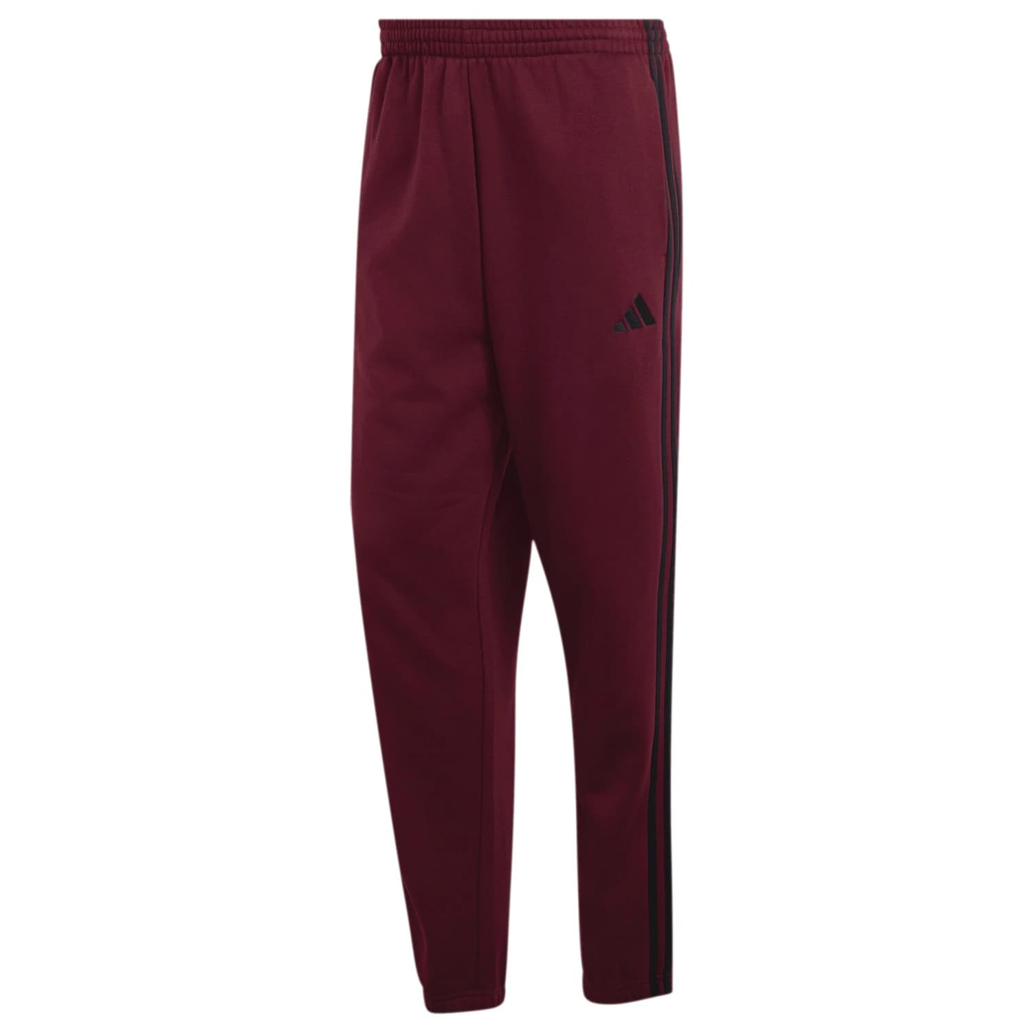 Мъжки анцунг долнище adidas Essentials 3-Stripes Fleece Tapered Cuffed Pants Tracksuit trousers - Team Maroon 2 / Black