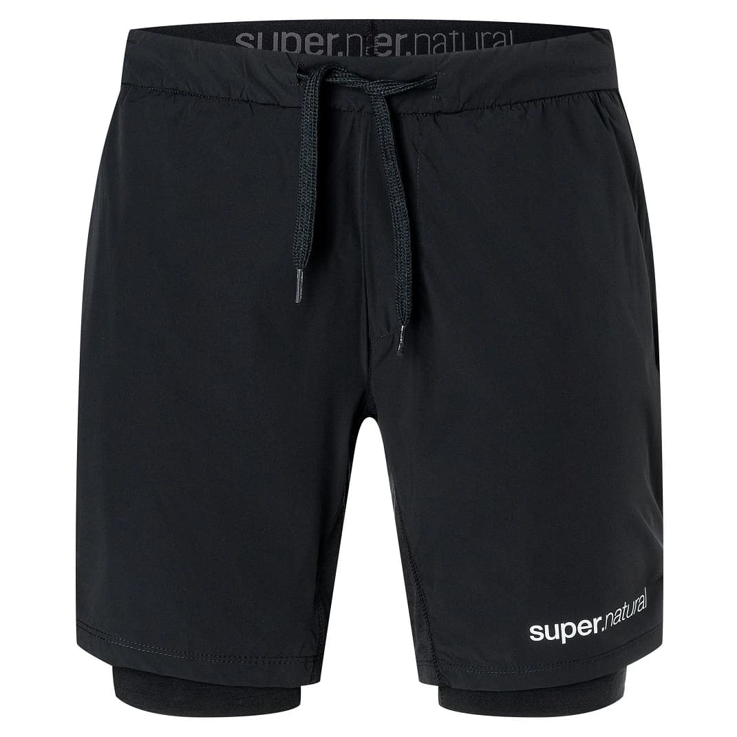 Мъжки къси панталони Super.natural Double Layer Shorts - Jet Black
