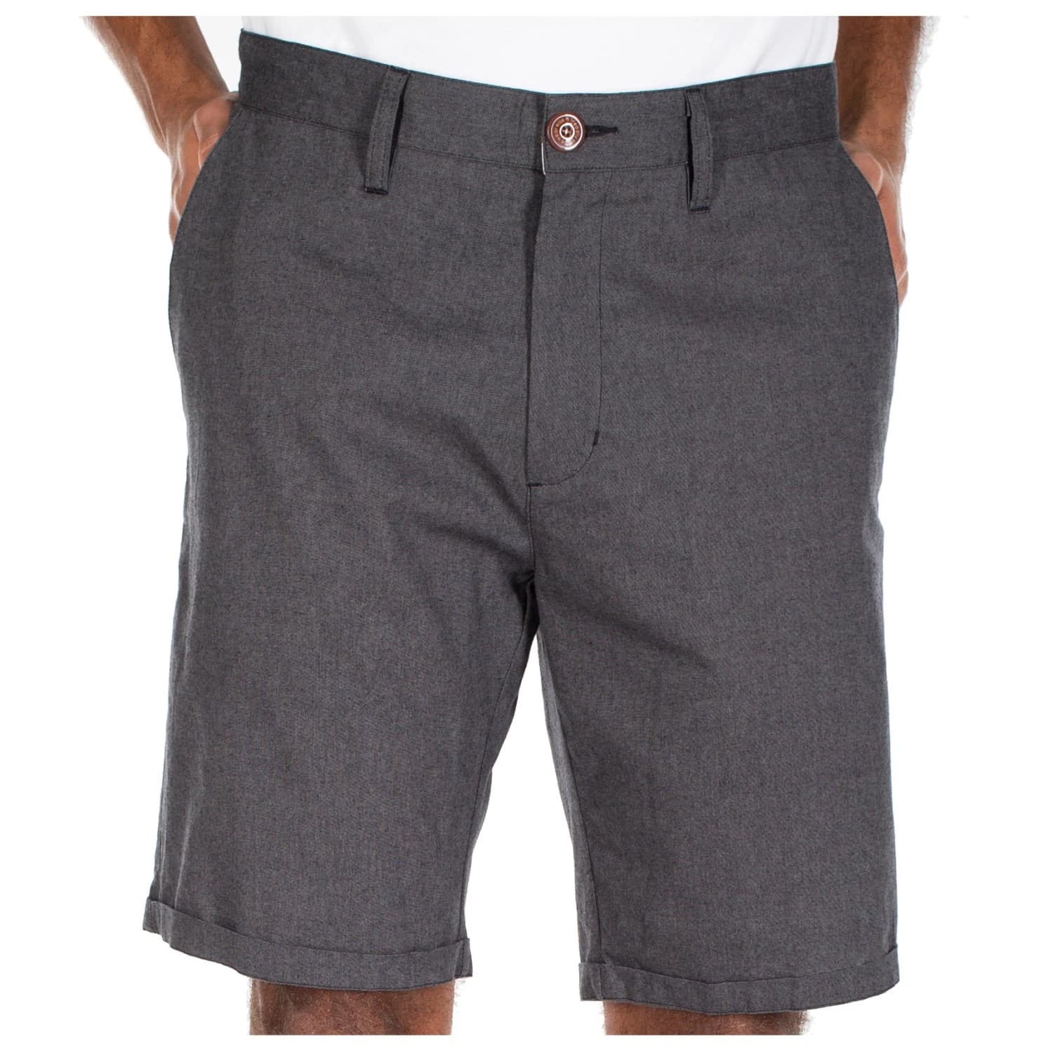 Мъжки къси панталони Iriedaily Golfer Chambray Short Shorts - Anthra Melange