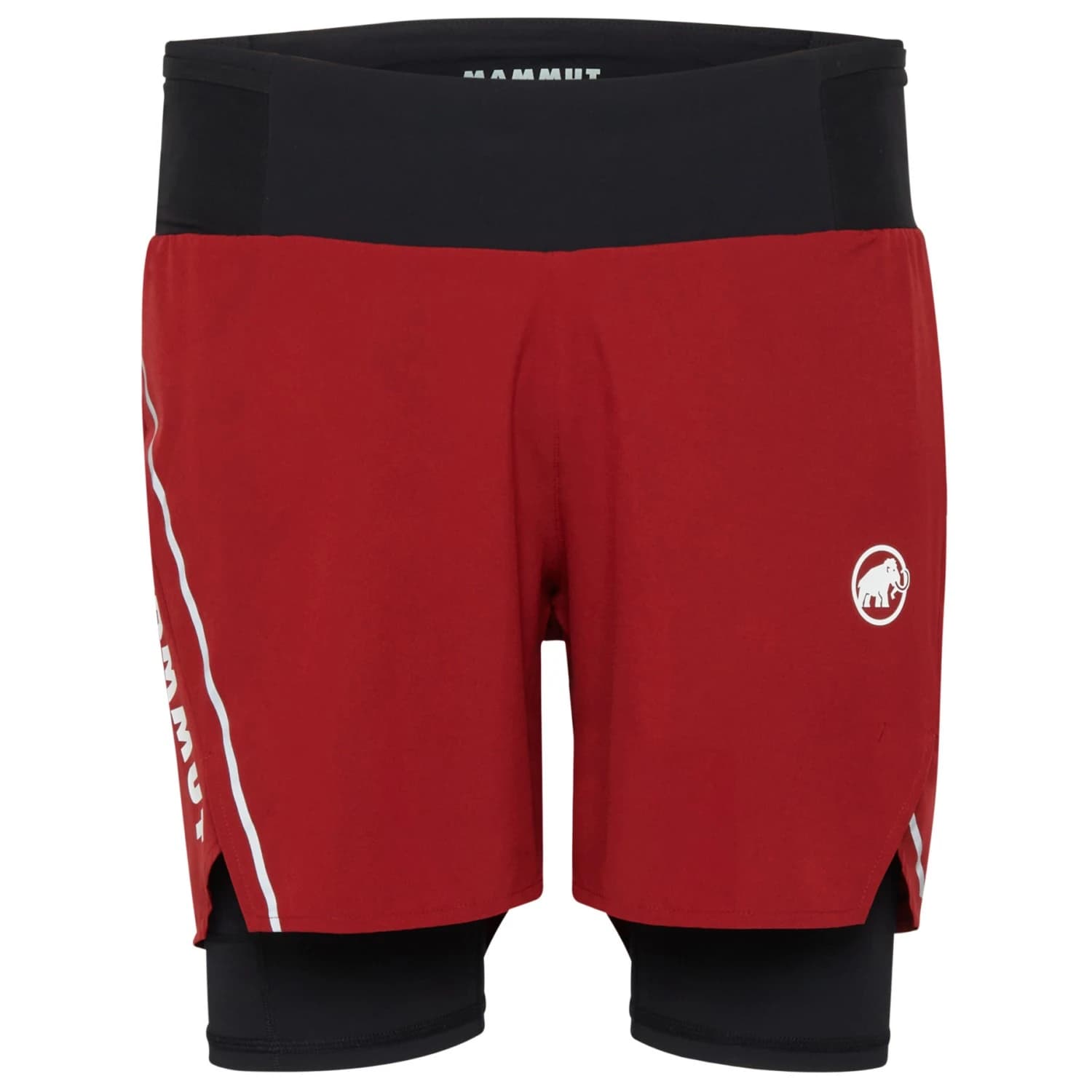 Мъжки къси панталони Mammut Aenergy Trailrunning 2 in 1 Shorts - Dark Mammut Red / Black