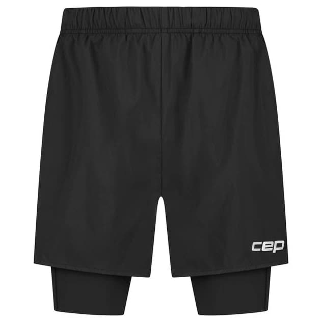 Мъжки шорти за бягане CEP Run Shorts 2In1 Running shorts - Black