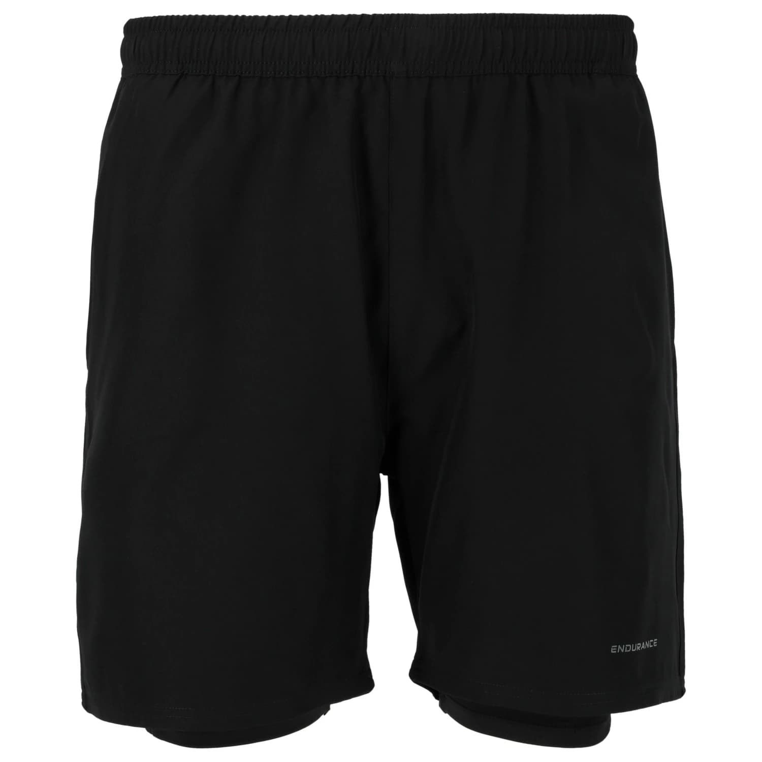 Мъжки шорти за бягане ENDURANCE Kros 2-in-1 Shorts Running shorts - Black