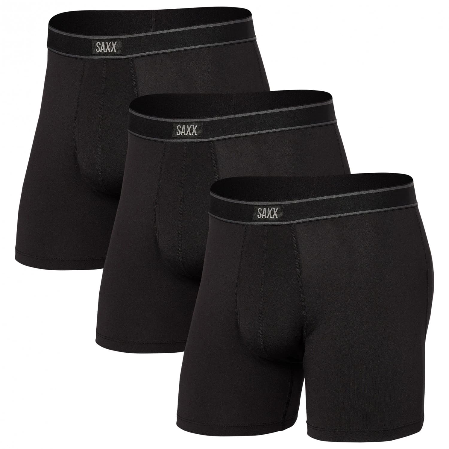 Мъжко синтетично термобельо Saxx Daytripper Boxer Brief Fly 3-Pack Synthetic base layer - Black