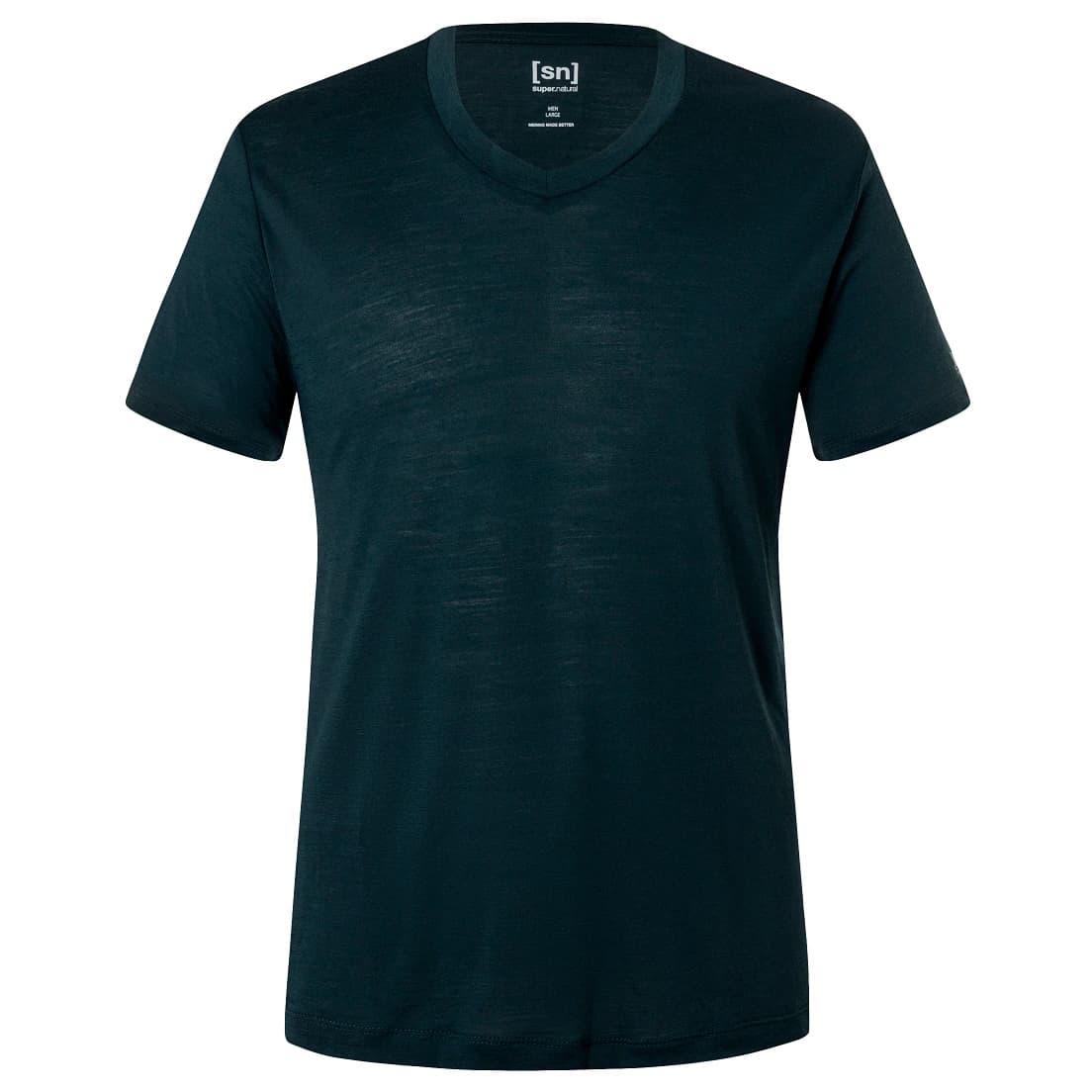 Мъжки потник super.natural Sierra 140 V Neck T-shirt - Blueberry